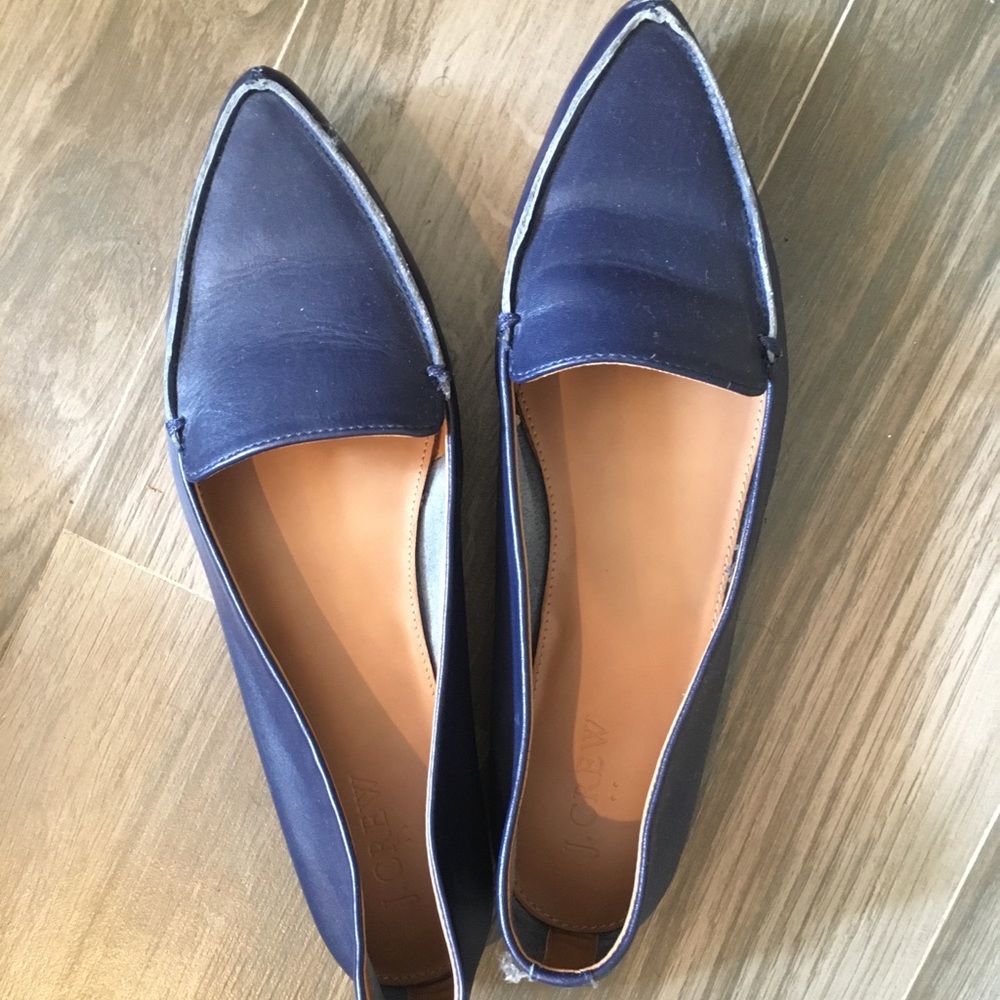 J Crew Navy Flats